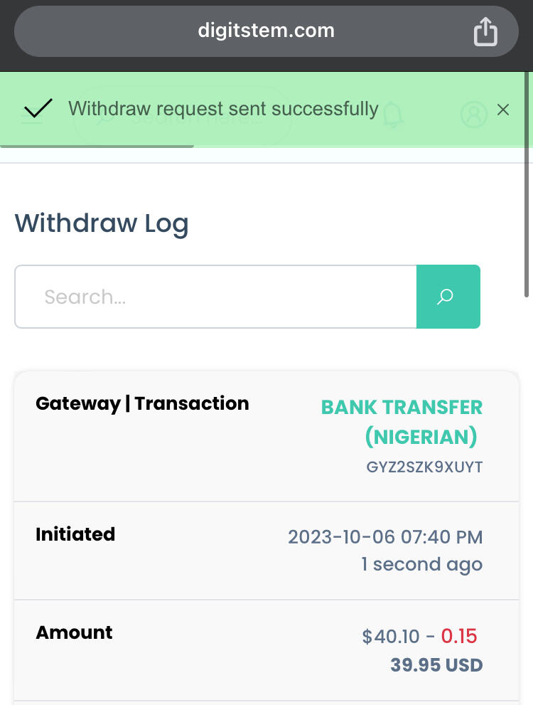 Withdrawal requests made before the weekend